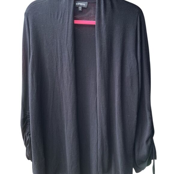 Express Black Cardigan Sweater Versatile Knit - Picture 1 of 5